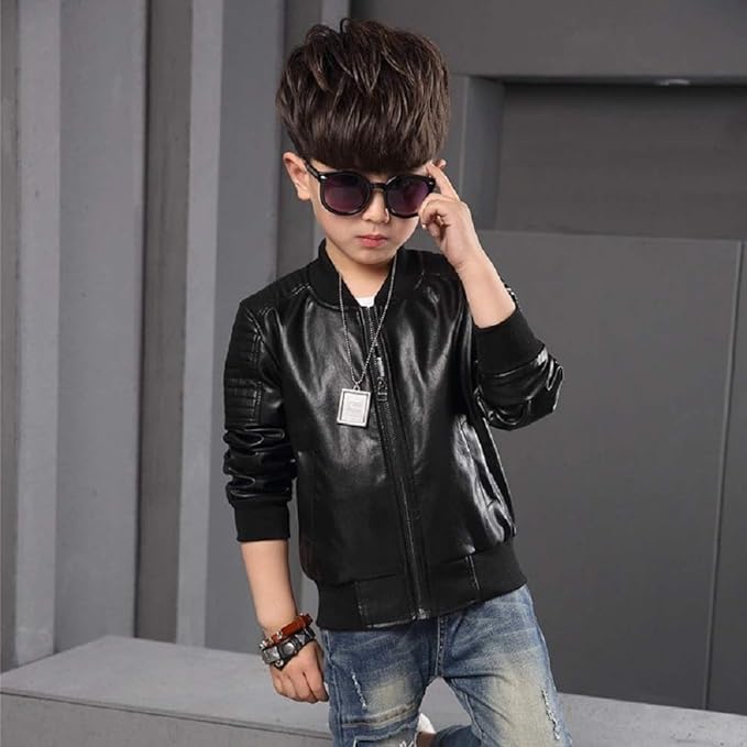 Leather Retail Kids Boy Faux Leather Jacket (LRKDELBL03)