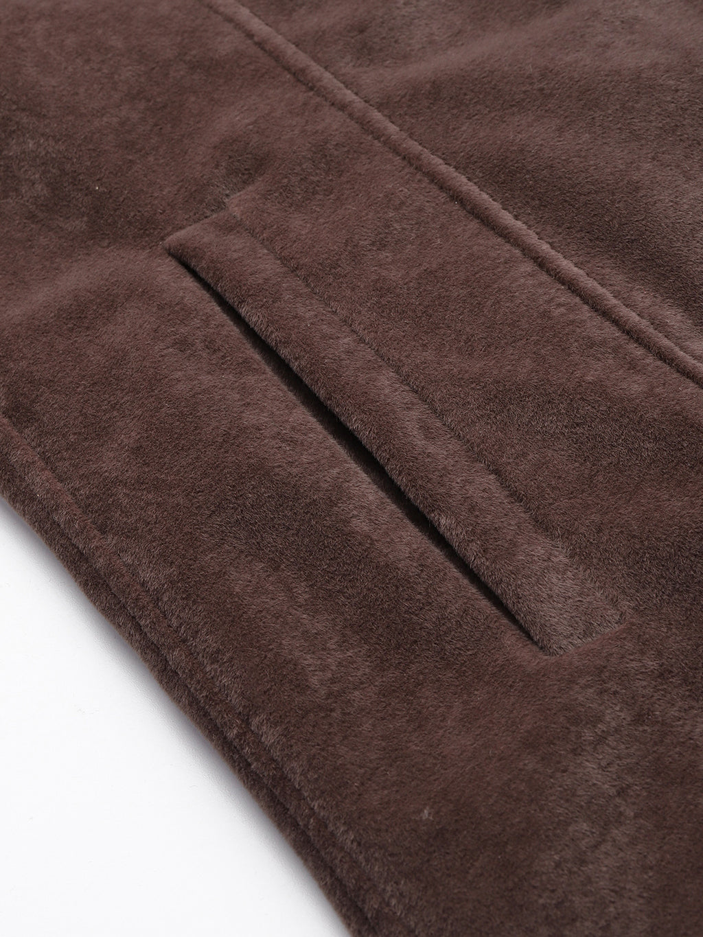 Leather Retail Women Full Sleeve Velvet Three Button Coffee Jacket ( LRVEL3BCO )