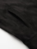 Leather Retail Men's Suede Leather Quotes Printed Jacket ( LRPRSUDDEBL )