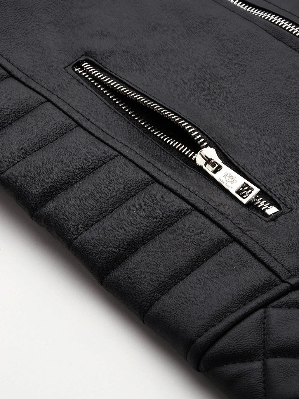 Leather Retail® Men's Solid Biker Jacket( LRRMBL )