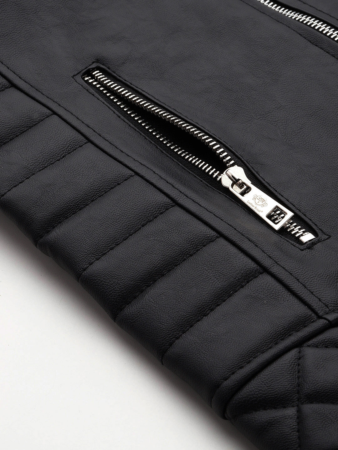 Leather Retail® Men's Solid Biker Jacket( LRRMBL )