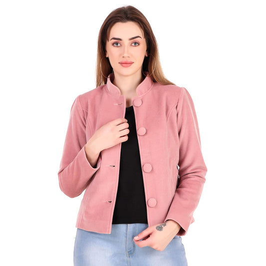 Leather Retail Coat Winter Wear Velvet Jacket For Women's(LRVEL4BPN)