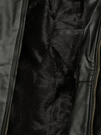 Leather Retail® Black Faux Leather Biker Jacket for Men's ( LRPLBL )