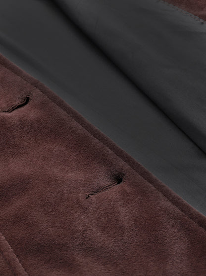 Leather Retail Women Full Sleeve Velvet Four Button Coffee Jacket ( LRVEL4BCO )
