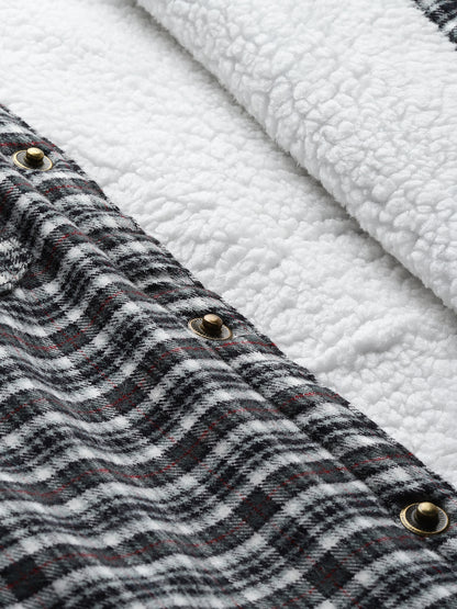 Leather Retail Stylish Black and White Checked Multicoloured Tweed Jacket