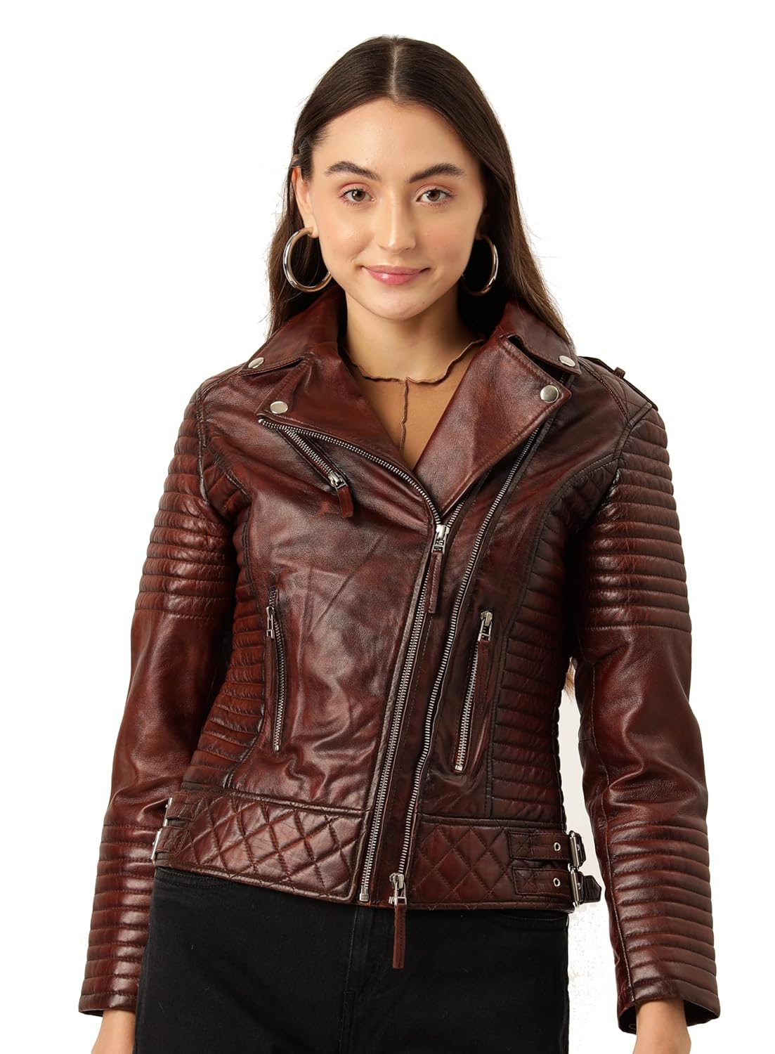 Leather Retail Female s Pure Genuine Leather Jacket LRPLF16CO