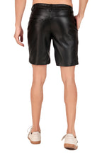 Leather Retail Men's PU Leather Casual Shorts ( LRMSHRT1BL )