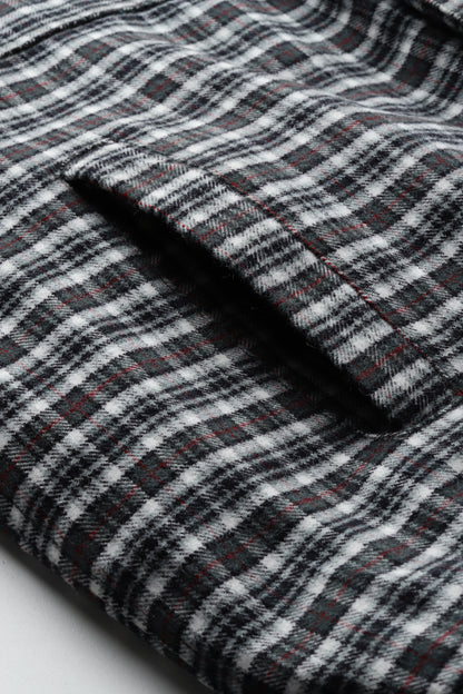 Leather Retail Stylish Black and White Checked Multicoloured Tweed Jacket ( LRCHECKTD2D )