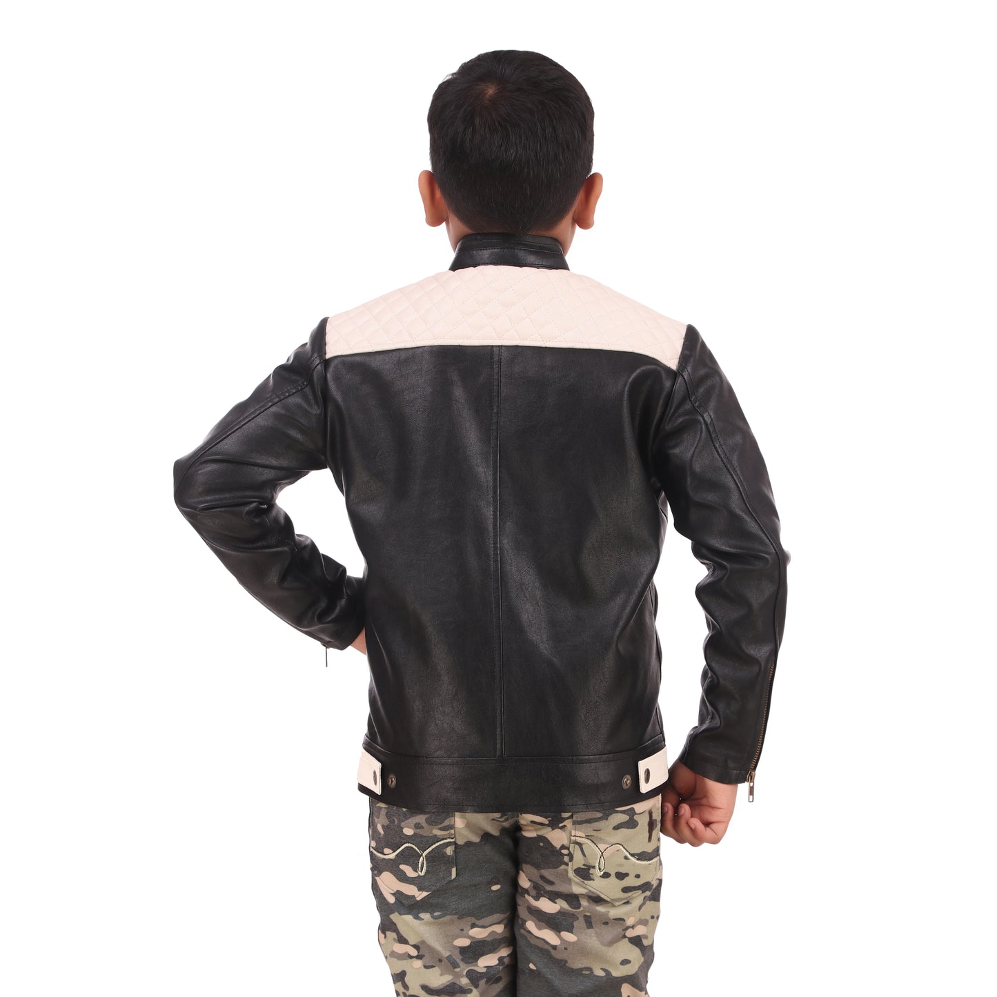 Leather Retail kid's full sleeves winter jacket_black (LRKDWPBL02)