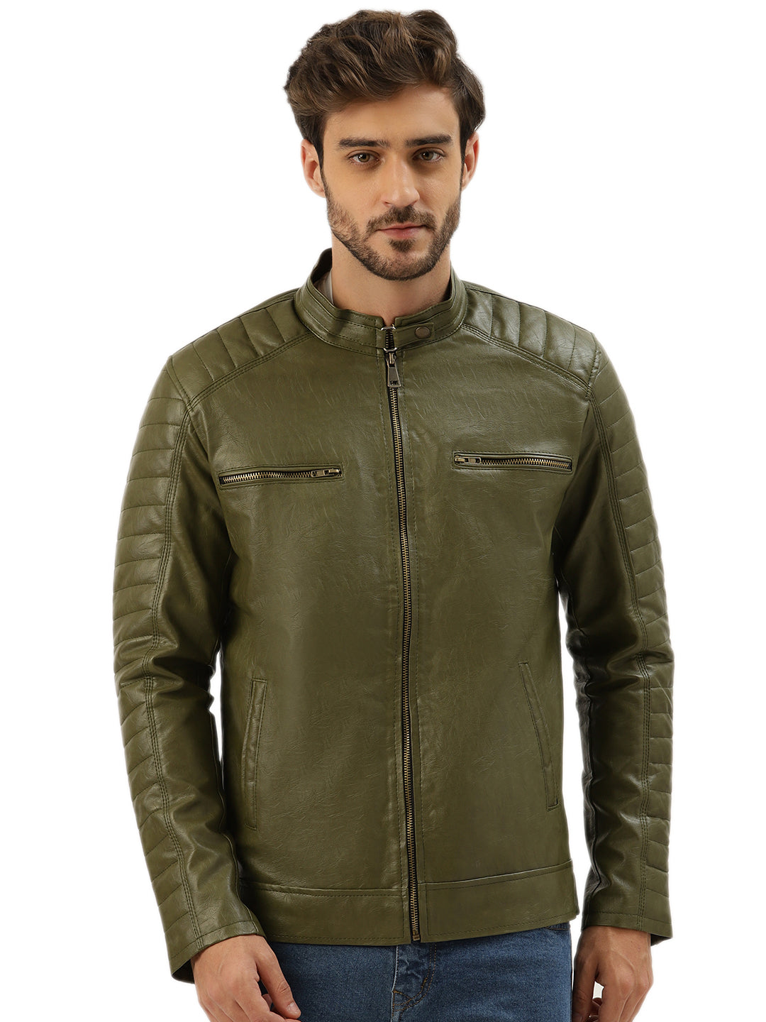 Leather Retail Men's Regular Jacket ( LRACGR )
