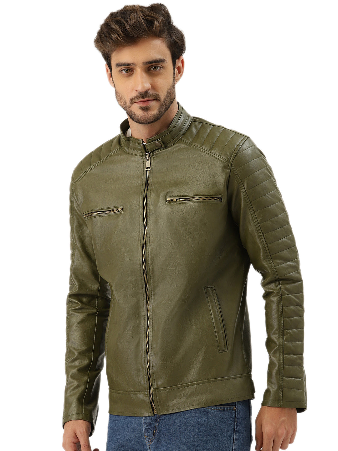 Leather Retail Men's Regular Jacket ( LRACGR )