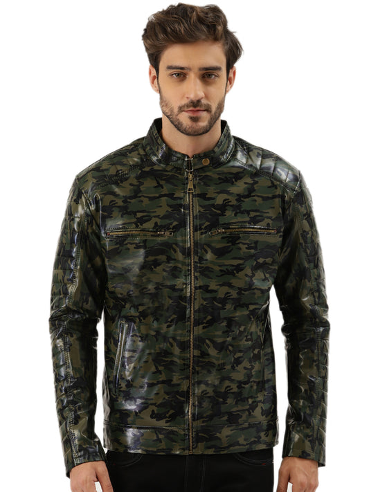 Leather Retail® Army Design Faux Leather Jacket for Men’s (LRADMI)