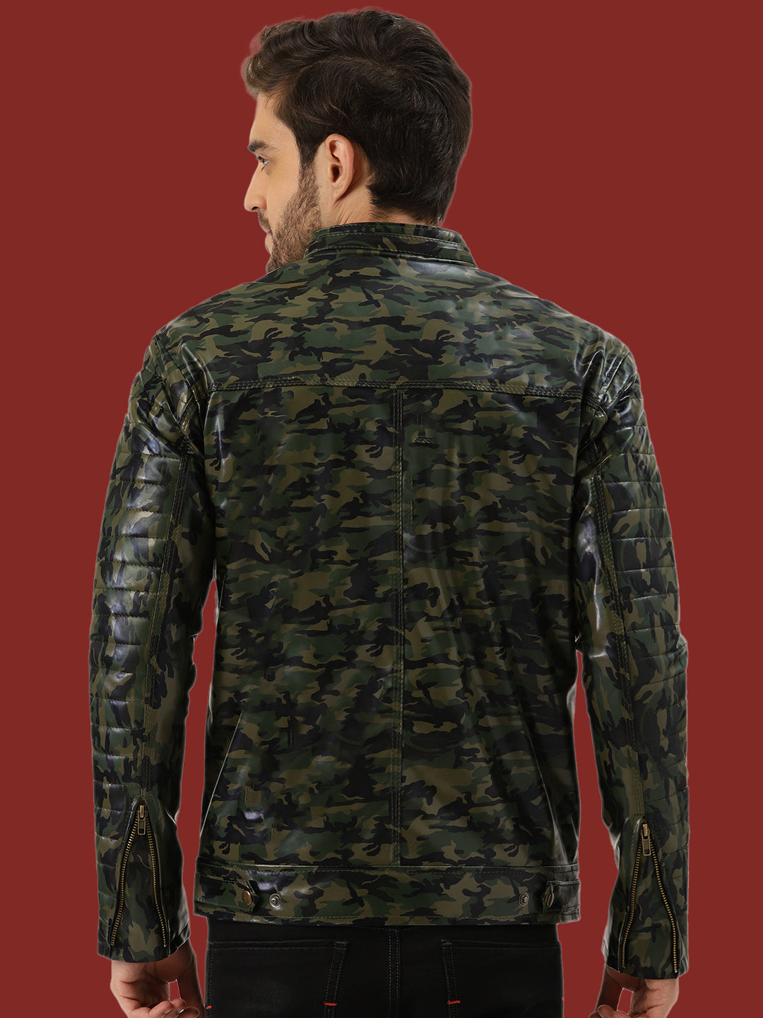 Leather Retail® Army Design Faux Leather Jacket for Men’s (LRADMI)