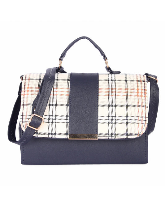 Leather Retail Blue colour Handbag sling bag for girls and women's
