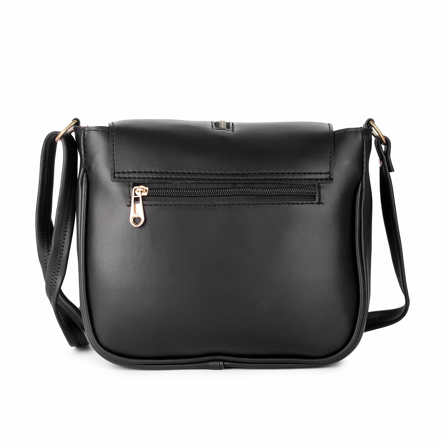 Leather Retail Women Faux Leather Shoulder Bag Black Colour