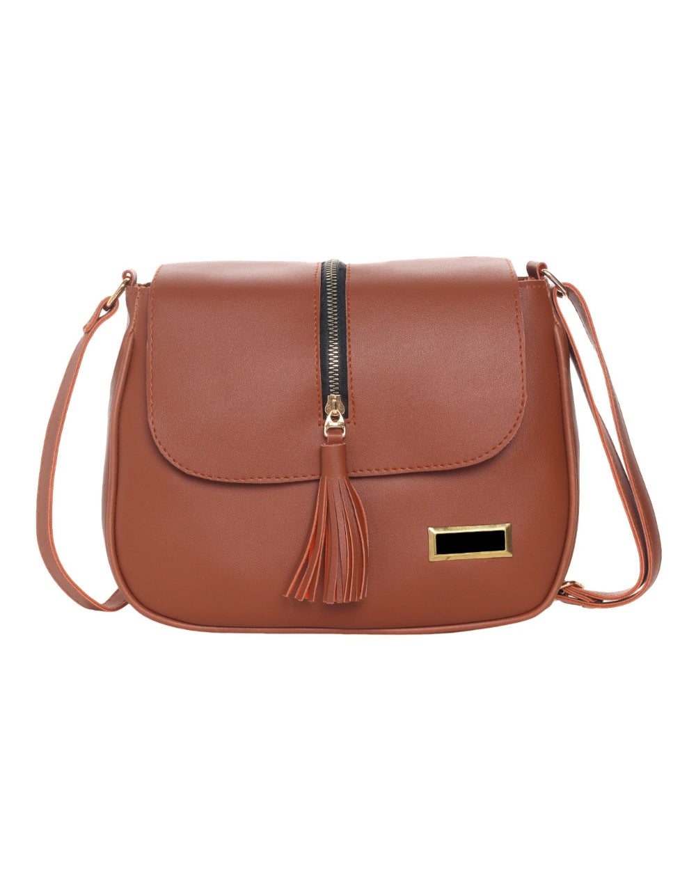 Leather Retail Women's Faux Leather Shoulder Bag (Brown)