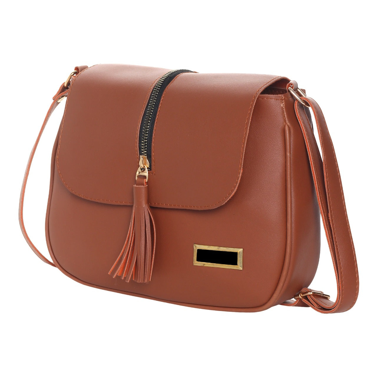 Leather Retail Women's Faux Leather Shoulder Bag (Brown)