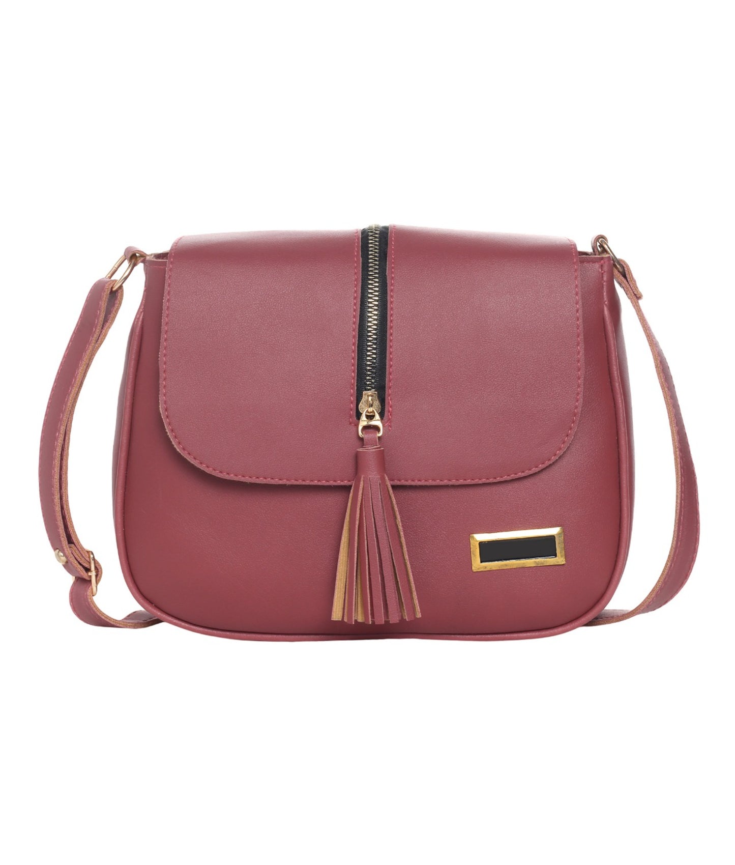 Leather Retail Women Faux Leather Shoulder Bag Mehroon Colour