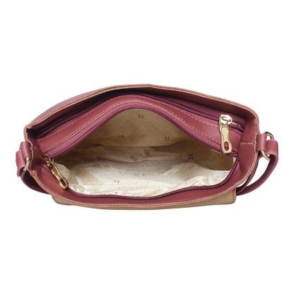 Leather Retail Women Faux Leather Shoulder Bag Mehroon Colour