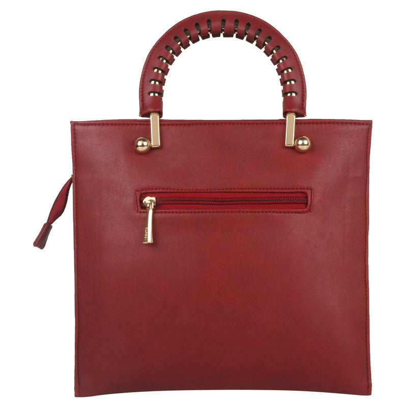 Leather Retail® Women's Faux Leather Cherry Colour Handbag