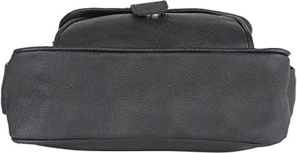 Leather Retail® Women's Faux Leather Handbag Black Colour