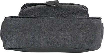 Leather Retail® Women's Faux Leather Handbag Black Colour