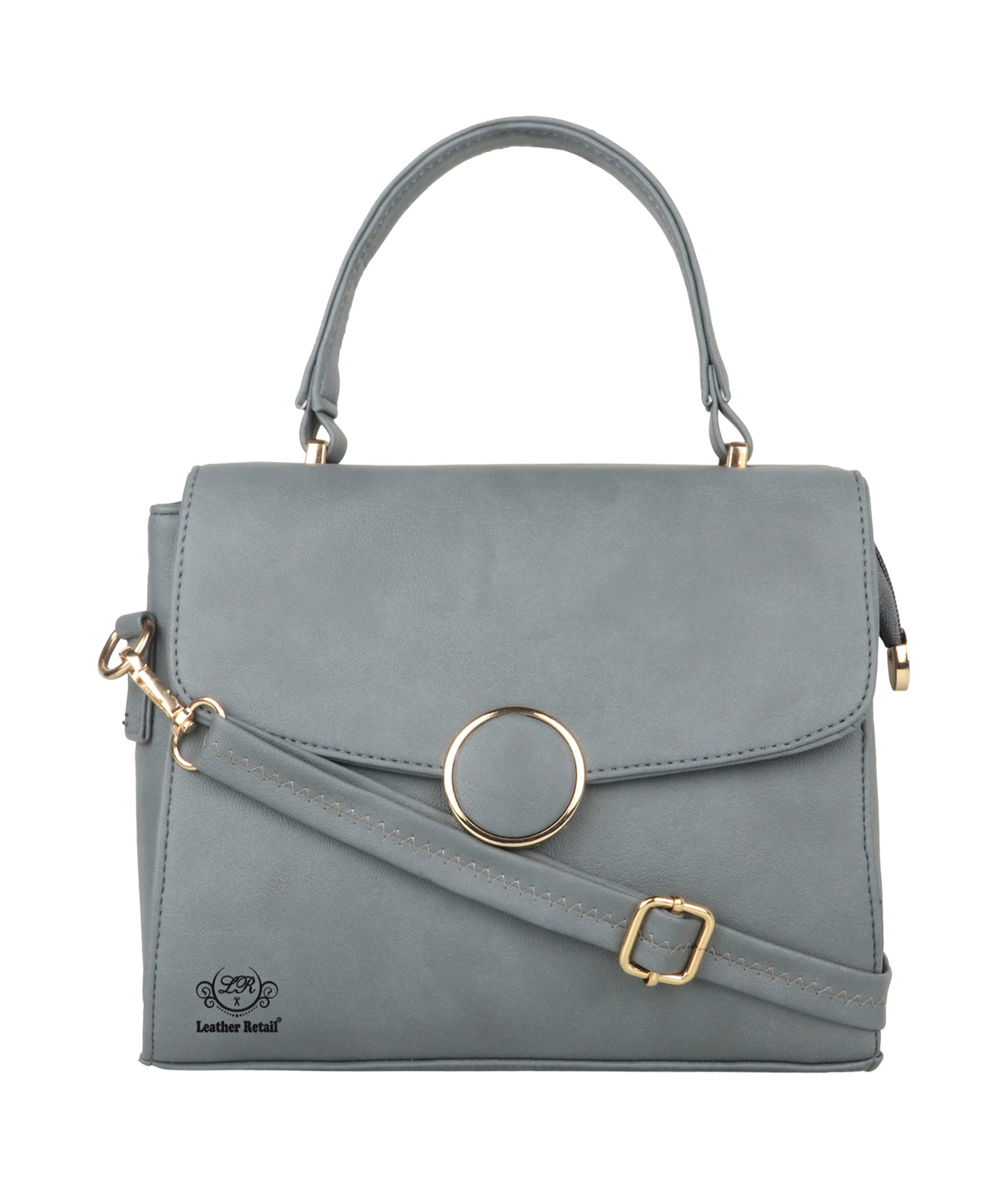 Leather Retail® Women's Faux Leather Handbag (Grey)