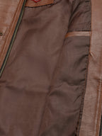Leather Retail Brown Faux LeatherBiker Jacket for Men's ( LRBRBR )
