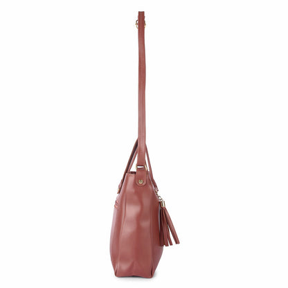 Leather Retail® Women's Faux Leather Handbags And Sling Bags Mehroon