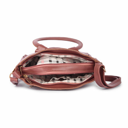 Leather Retail® Women's Faux Leather Handbags And Sling Bags Mehroon