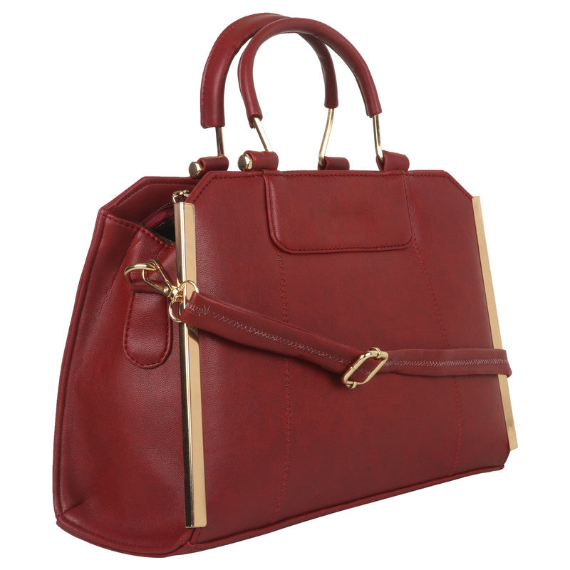 Leather Retail® Women's Faux Leather Handbag Cherry Color's