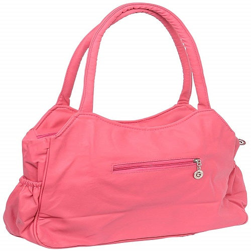 Leather Retail® Women's Faux Leather Handbag Pink Colour