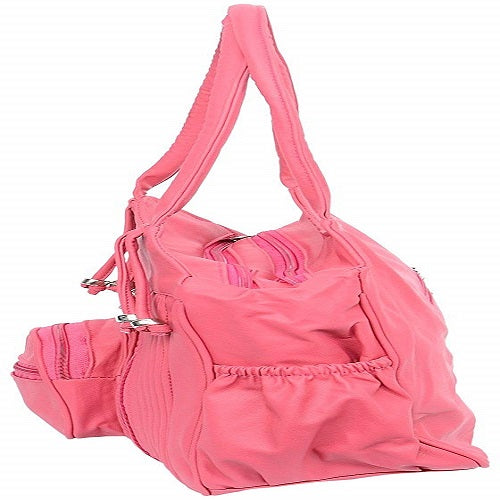 Leather Retail® Women's Faux Leather Handbag Pink Colour