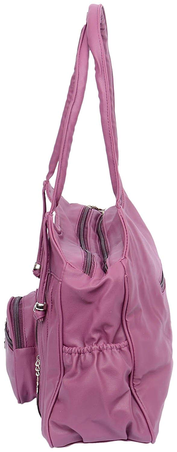 Leather Retail Women's Faux Leather Handbag (Purple)