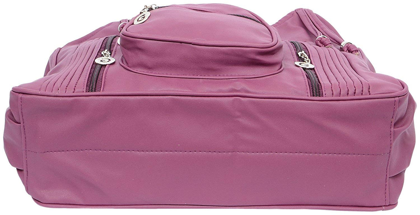 Leather Retail Women's Faux Leather Handbag (Purple)