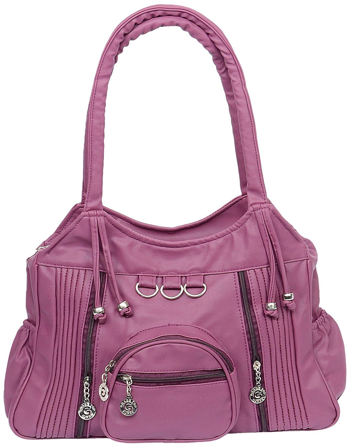 Leather Retail Women's Faux Leather Handbag (Purple)