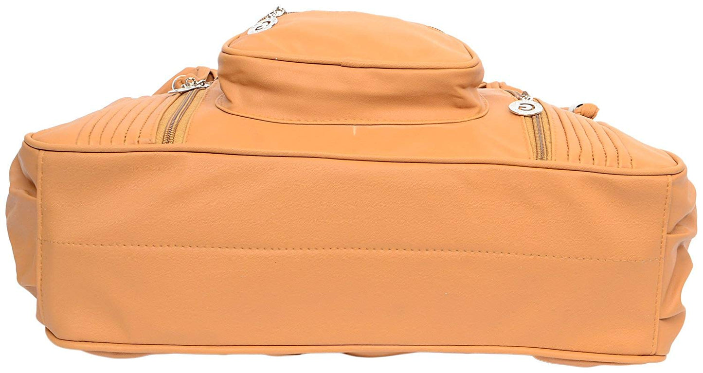 Leather Retail Women's Faux Leather Handbag, Yellow