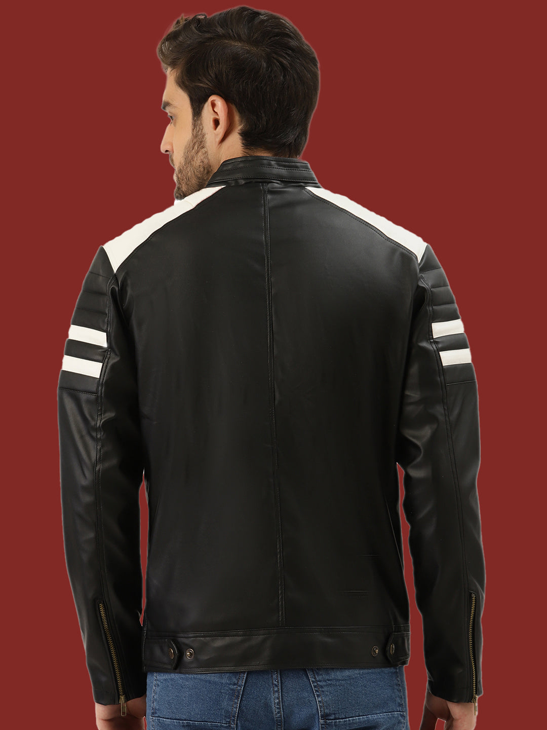 Leather Retail Men's Jacket(LRBWBL)