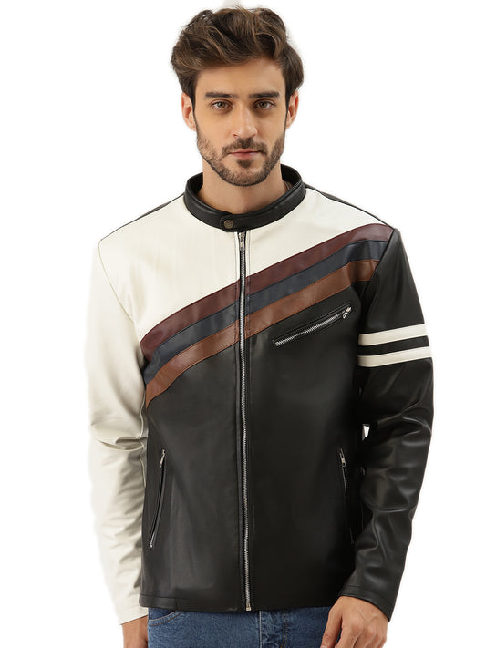 Leather Retail Men's Solid Leather Jacket( LRCDBL )