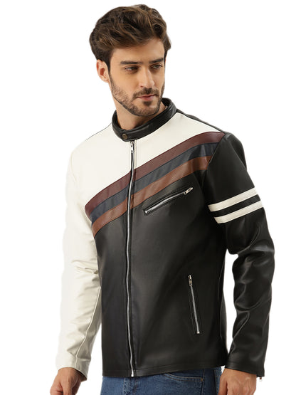 Leather Retail Men's Solid Leather Jacket( LRCDBL )