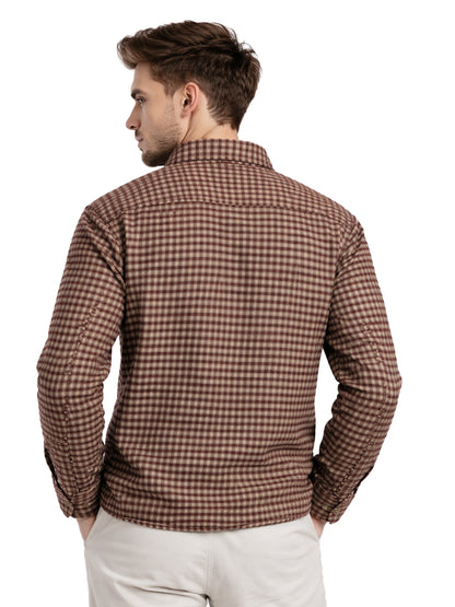 Leather Retail Elegant Brown Check Multicoloured Tweed Jacket