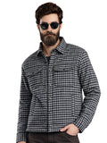 Leather Retail Stylish Black and White Checked Multicoloured Tweed Jacket ( LRAICHECKTD2D