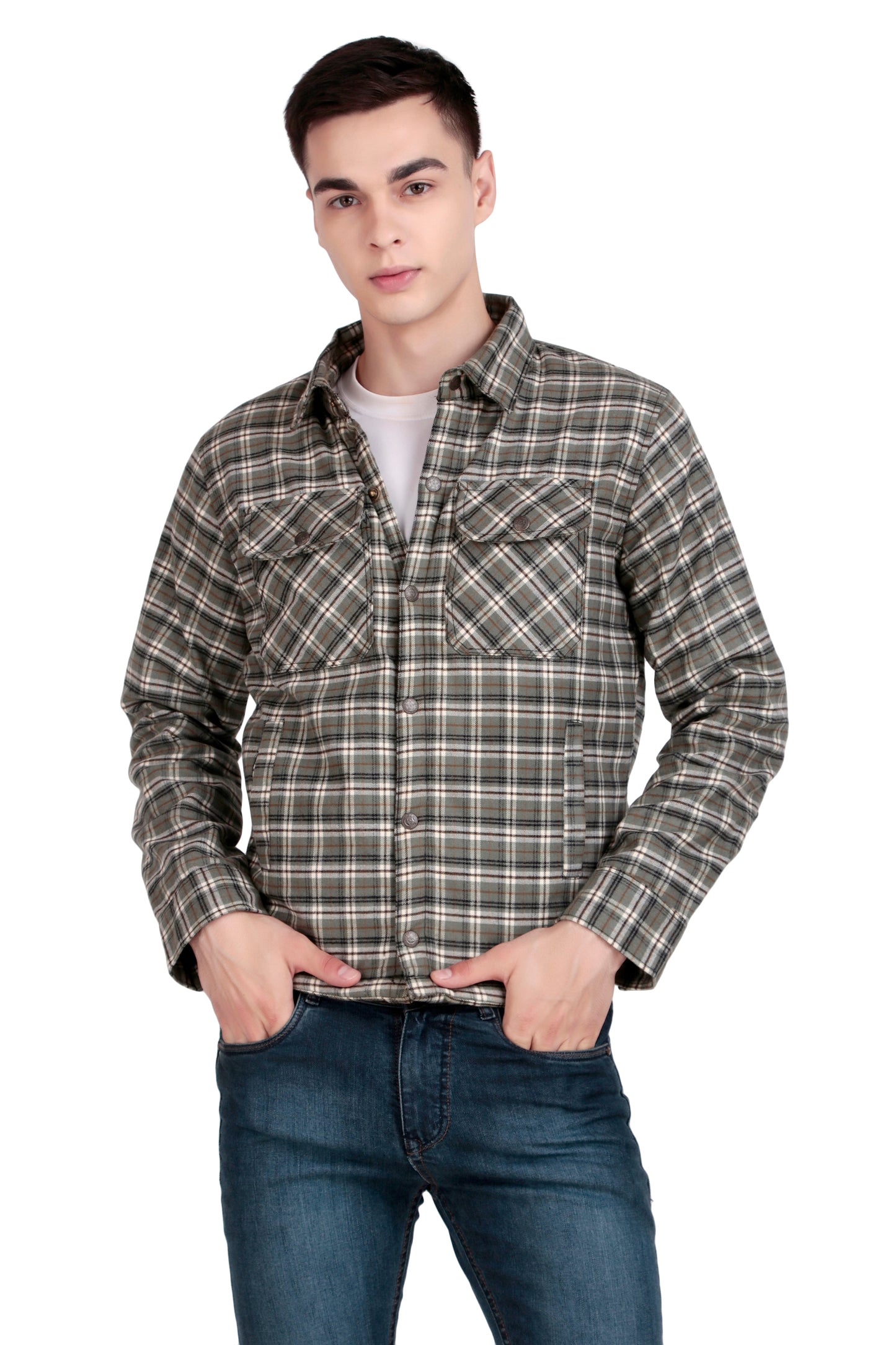 Leather Retail Classic Green Multicoloured Tweed Jacket ( LRCHECKTD2E )