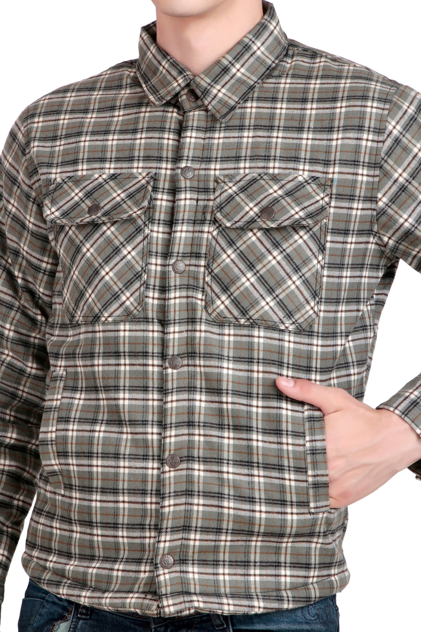 Leather Retail Classic Green Multicoloured Tweed Jacket ( LRCHECKTD2E )