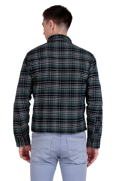 Leather Retail Stylish Green Plaid Multicoloured Tweed Jacket ( LRCHECKTD2I )