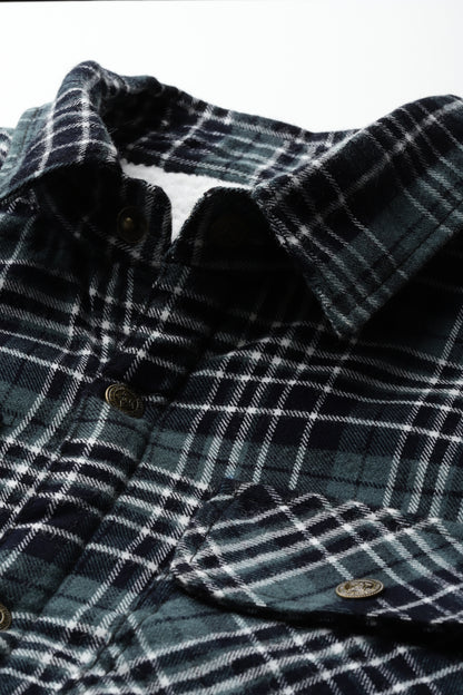 Leather Retail Stylish Green Plaid Multicoloured Tweed Jacket