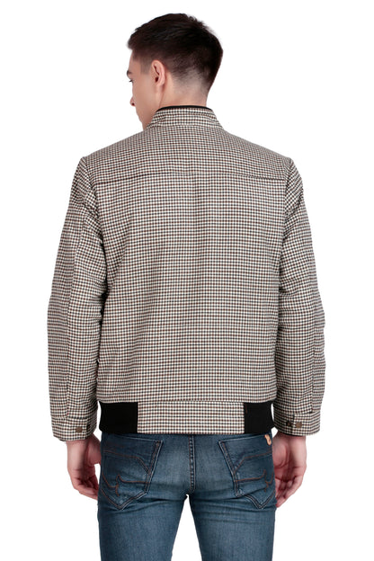 Leather Retail Stylish Checkered Casual Multicoloured Tweed Jacket for Men ( LRCHECKTD1G )