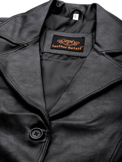 Leather Retail® Faux Leather Jacket For Women's (LRCOBL)