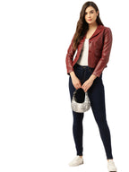 Leather Retail® Faux Leather Jacket for Women's And Girls ( LRCOCH )