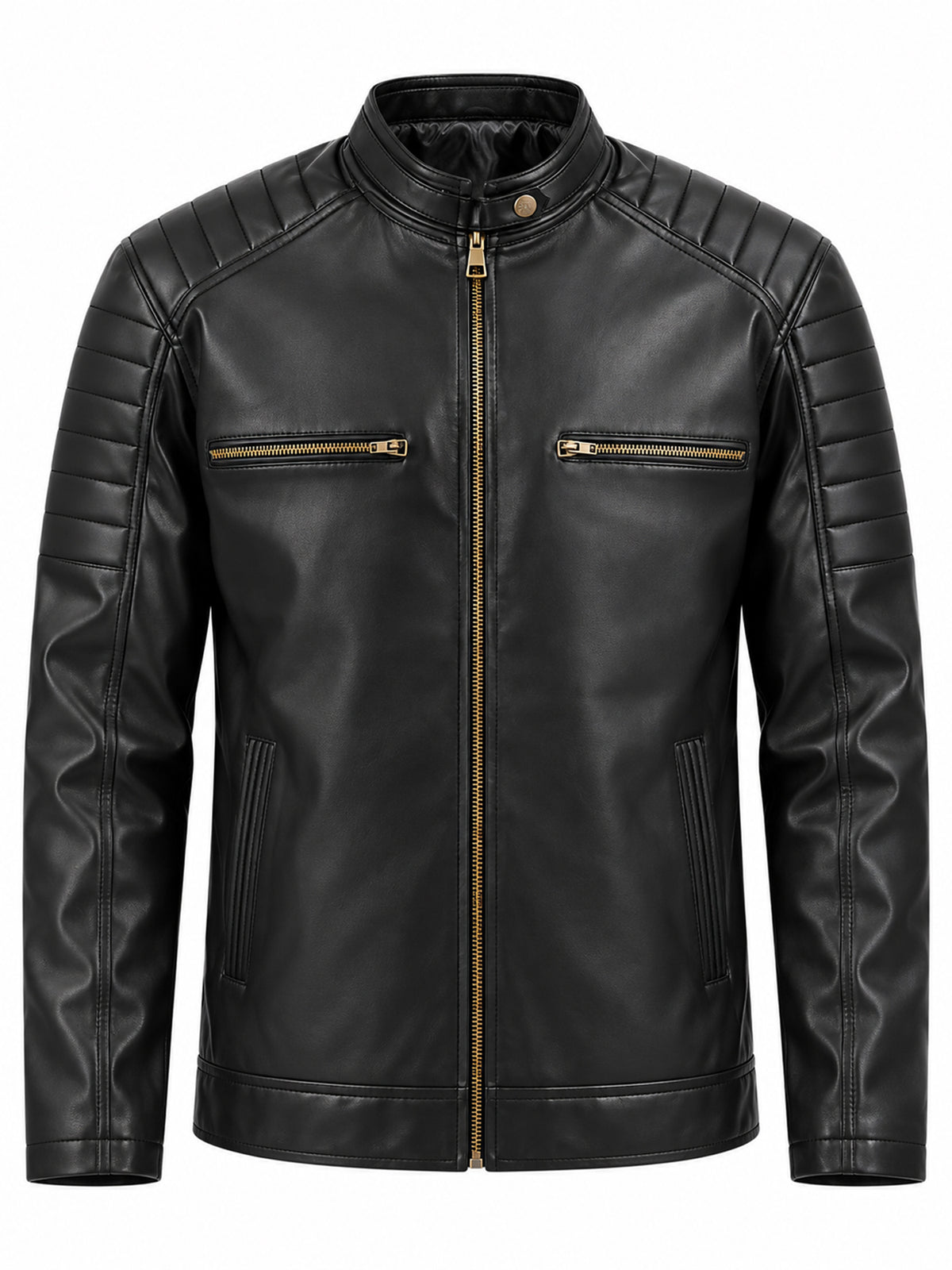 Leather Retail Men's Faux Leather Standard Length Jacket
